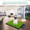 Dog Toilet Indoor Puppy Training Pad, Dog Potty Pet Training Grass Mat, Removable Waste Tray for Easier Clean Up, Artificial Turf, 25"Ãƒâ€”20"